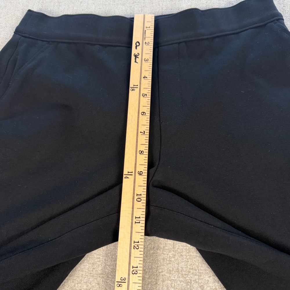 Spanx The Perfect Pant Women Medium Petite Black Wide Leg Pull On Ponte Trousers - Picture 4 of 10